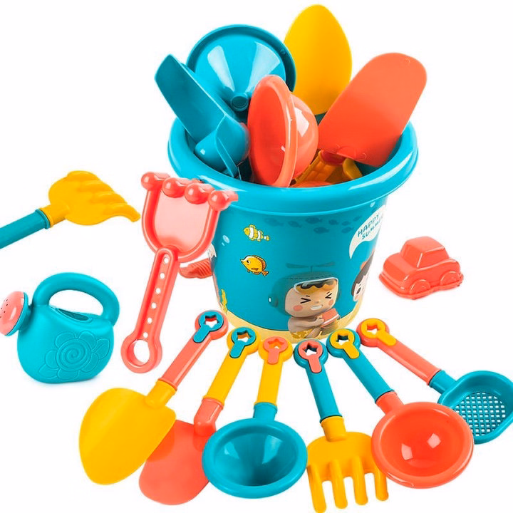 Bộ Xúc Cát Xanh 18 Món - Su