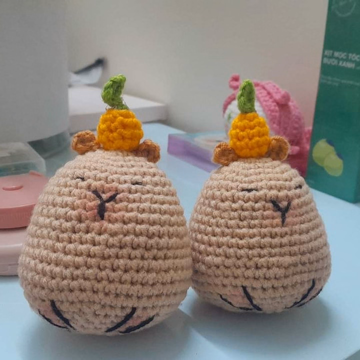 Chuột Lang Nước Kapybara Bằng Len Handamade Yukishop Yk27 - Ảnh 2