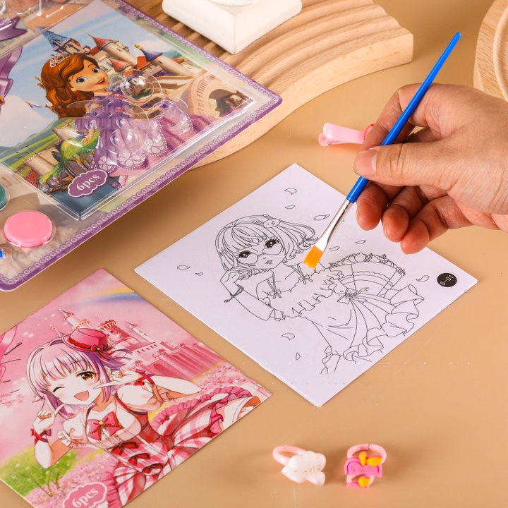 Bộ 4 Tranh Tô Màu Sơn Dầu Kèm Màu Vẽ 23245 - Lady'S Passion - Ảnh 4