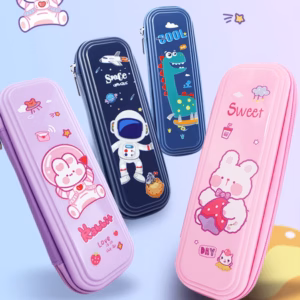 Hộp Đựng Bút Học Sinh, Khóa Kéo, Nhựa Abs Chống Nước, Chống Xước, 3 Ngăn Tiện Lợi, Hoạt Hình 2D - Ch146 - Bh Kids