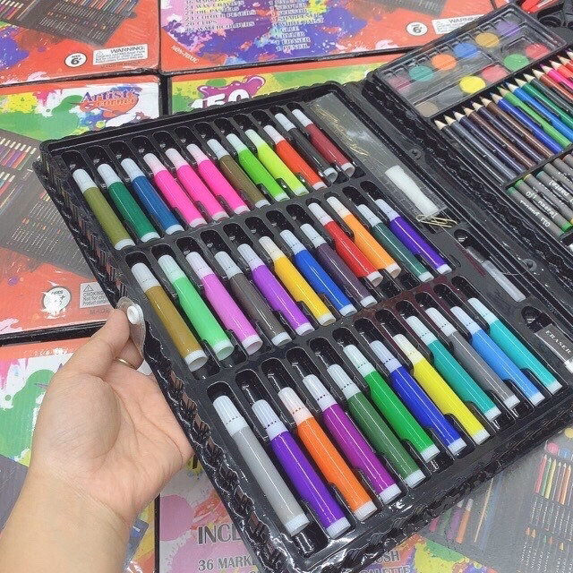 Bộ Bút Màu 150 Chi Tiết Cho Bé - Silver - Ảnh 3