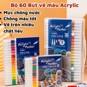 Bộ Bút Màu Acrylic Marker Chống Nước Vẽ Trên Mọi Chất Liệu - Su