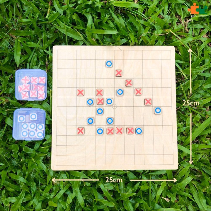 Bộ Cờ Caro X-O Bằng Gỗ, Bàn Cờ Gỗ Trò Chơi Trí Tuệ Caro - Ctb760 - Ảnh 5
