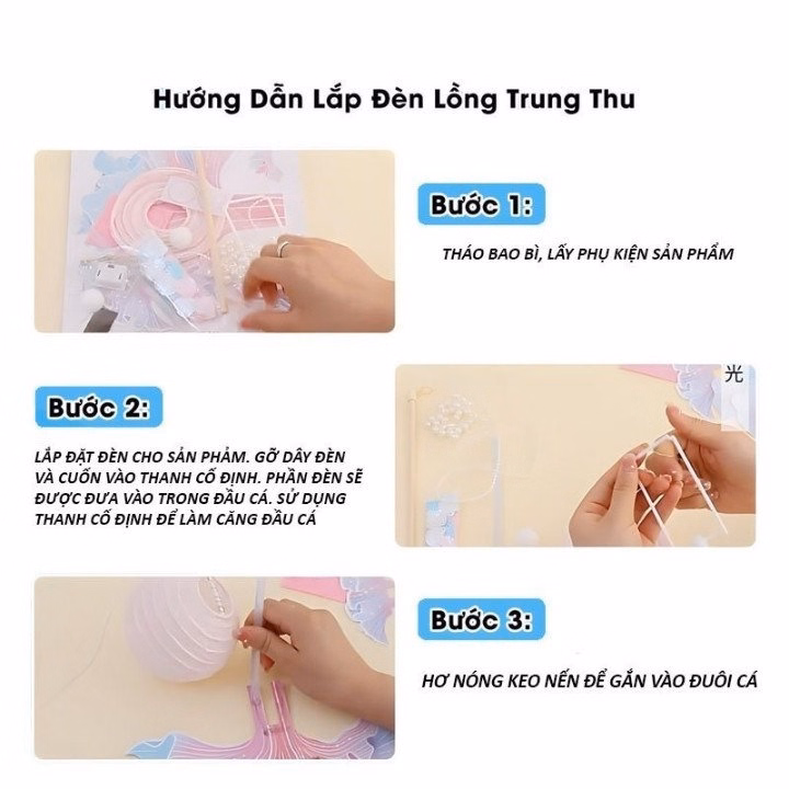 Lồng Đèn Trung Thu Con Cá Koi Handmade Hot 2024 Cho Bé Chơi Trung Thu - Ctb799 - Ảnh 11