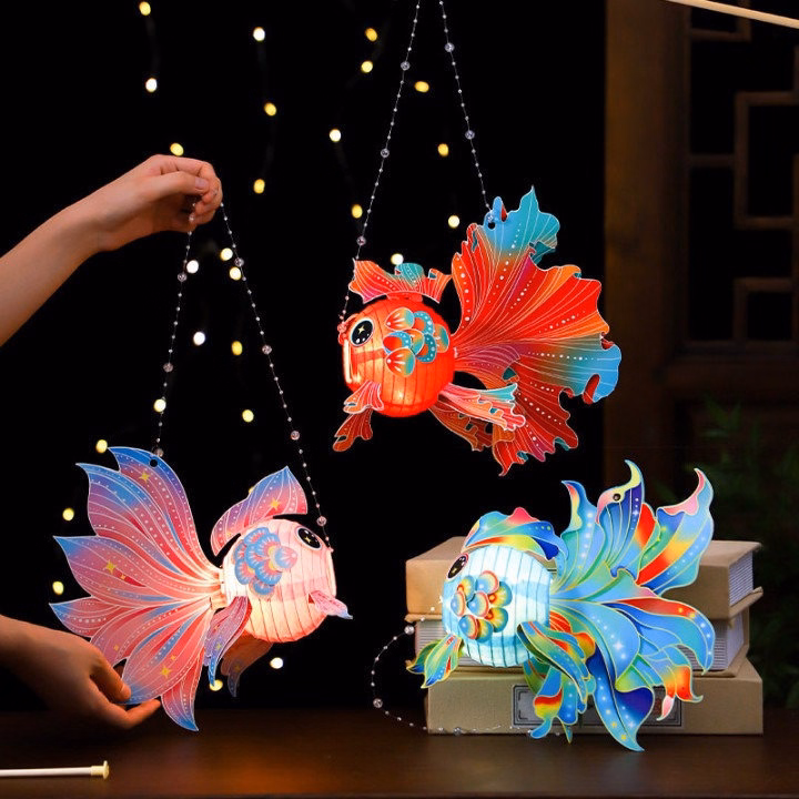 Lồng Đèn Trung Thu Con Cá Koi Handmade Hot 2024 Cho Bé Chơi Trung Thu - Ctb799 - Ảnh 5