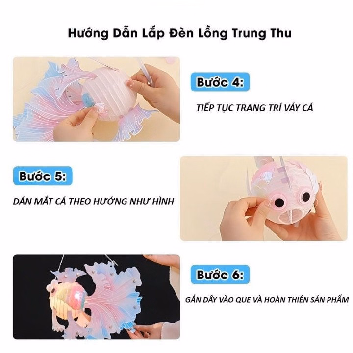 Lồng Đèn Trung Thu Con Cá Koi Handmade Hot 2024 Cho Bé Chơi Trung Thu - Ctb799 - Ảnh 10