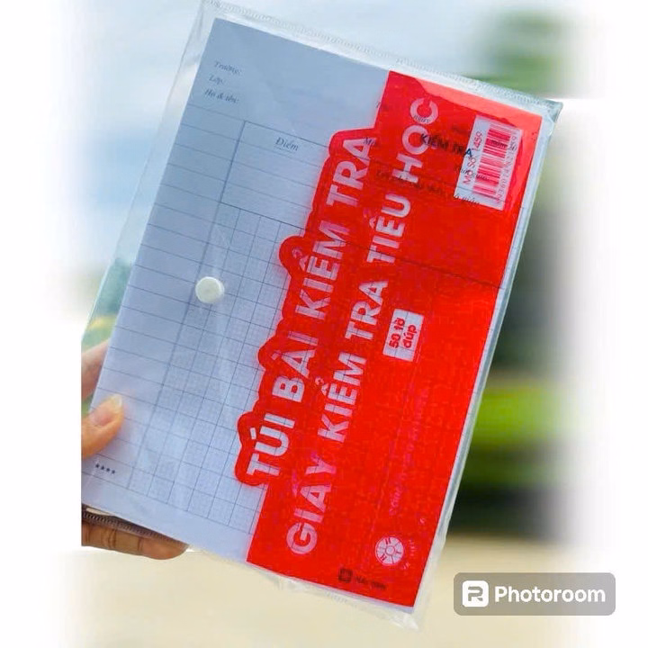 Túi 50 Tờ Đôi Giấy Kiểm Tra Ôly Cấp 1 Hải Tiến Vip Pro.(Ko Nhoè-Ko Thấm Mực - Viết Là Đẹp)