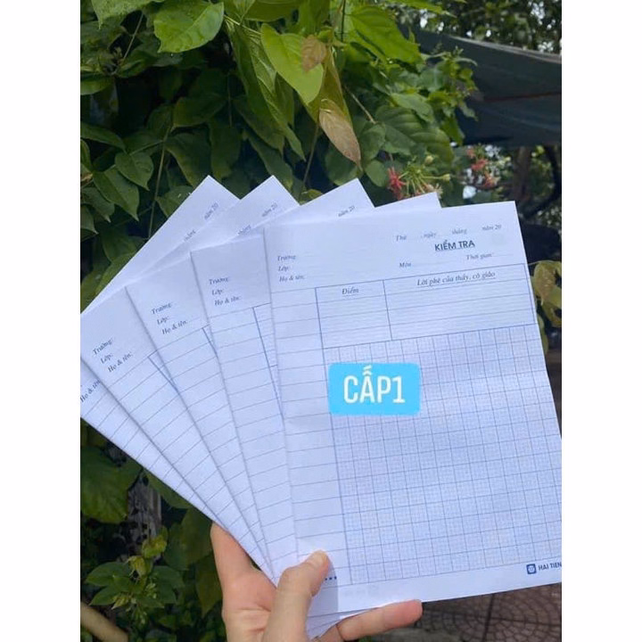 Túi 50 Tờ Đôi Giấy Kiểm Tra Ôly Cấp 1 Hải Tiến Vip Pro.(Ko Nhoè-Ko Thấm Mực - Viết Là Đẹp) - Ảnh 5