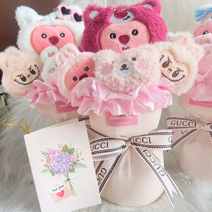 Hoa Gấu Size Mini Tặng Kèm Túi Thiệp 011 - Lady'S Passion - Ảnh 7