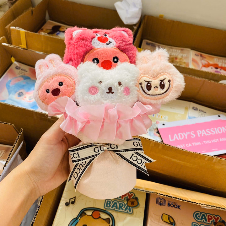 Hoa Gấu Size Mini Tặng Kèm Túi Thiệp 011 - Lady'S Passion - Ảnh 5