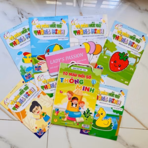 Túi 8 Quyển Tô Màu Nối Số Thông Minh Song Ngữ Anh Việt 8 Chủ Đề 003 - Lady'S Passion