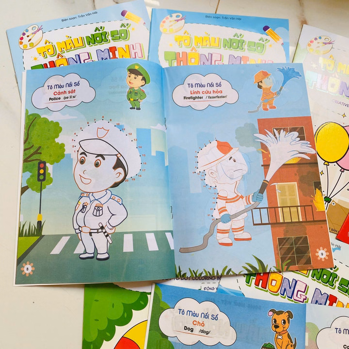 Túi 8 Quyển Tô Màu Nối Số Thông Minh Song Ngữ Anh Việt 8 Chủ Đề 003 - Lady'S Passion - Ảnh 2
