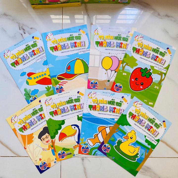 Túi 8 Quyển Tô Màu Nối Số Thông Minh Song Ngữ Anh Việt 8 Chủ Đề 003 - Lady'S Passion - Ảnh 9