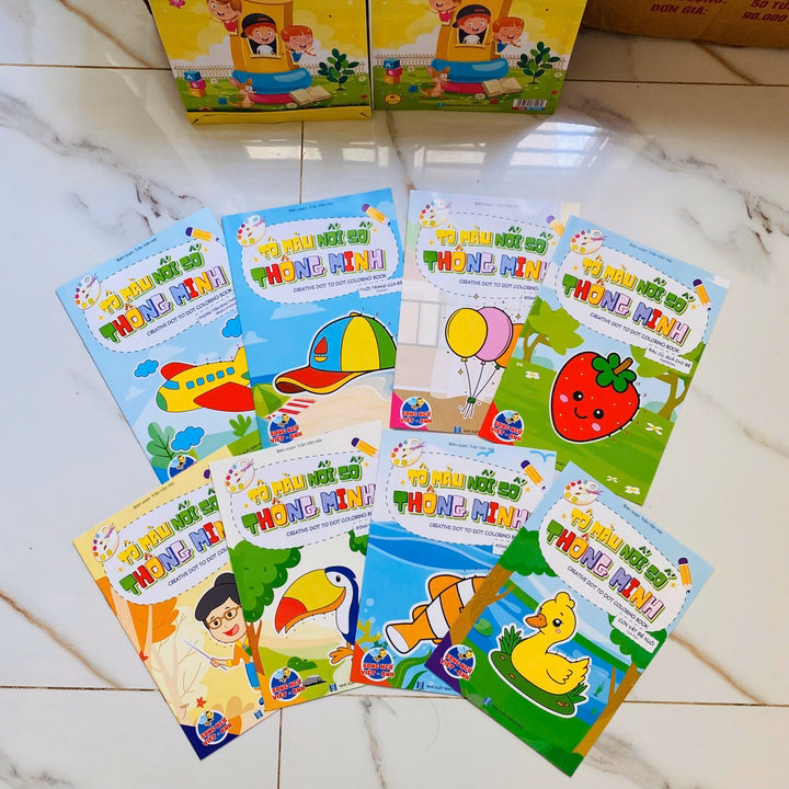 Túi 8 Quyển Tô Màu Nối Số Thông Minh Song Ngữ Anh Việt 8 Chủ Đề 003 - Lady'S Passion - Ảnh 8