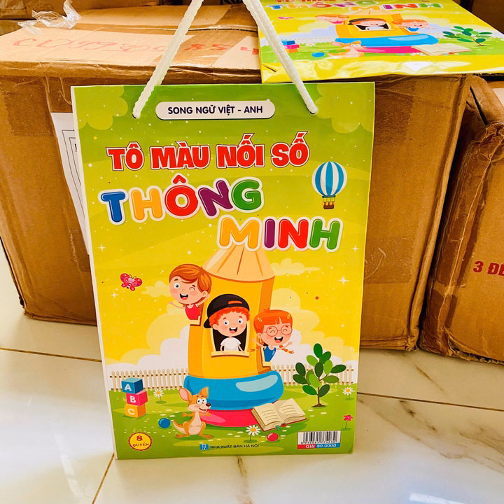 Túi 8 Quyển Tô Màu Nối Số Thông Minh Song Ngữ Anh Việt 8 Chủ Đề 003 - Lady'S Passion - Ảnh 7