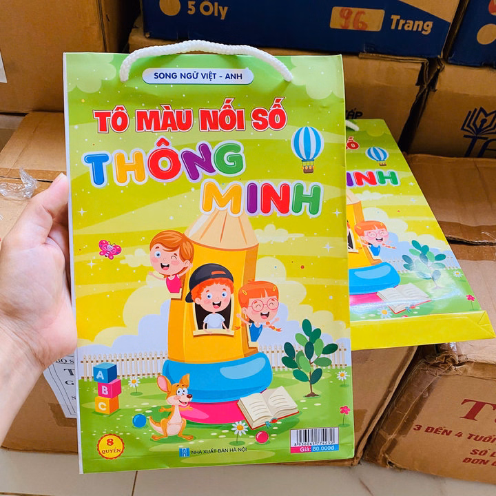 Túi 8 Quyển Tô Màu Nối Số Thông Minh Song Ngữ Anh Việt 8 Chủ Đề 003 - Lady'S Passion - Ảnh 4