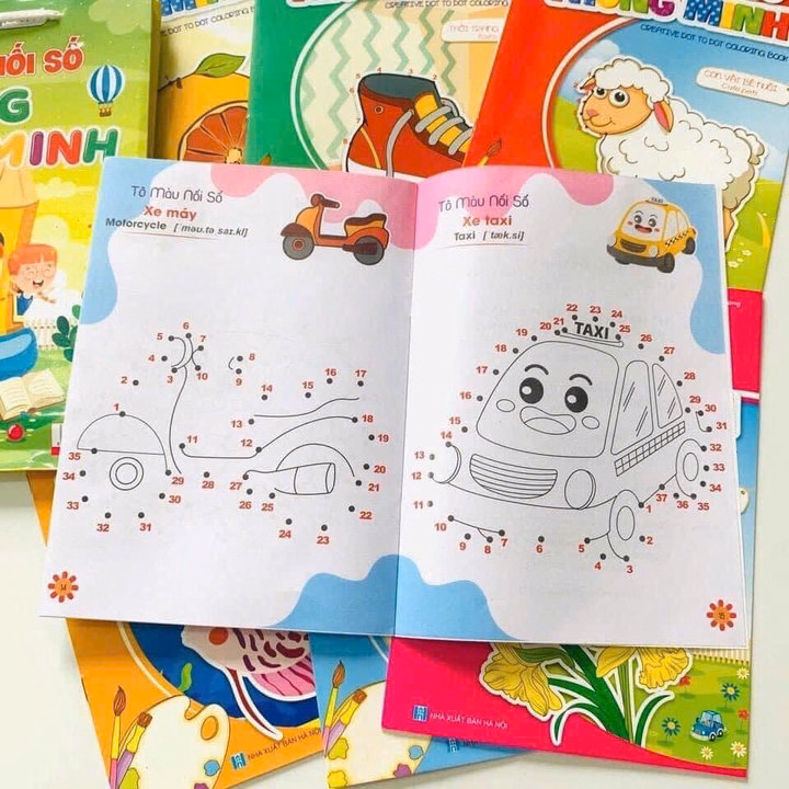 Túi 8 Quyển Tô Màu Nối Số Thông Minh Song Ngữ Anh Việt 8 Chủ Đề 003 - Lady'S Passion - Ảnh 10