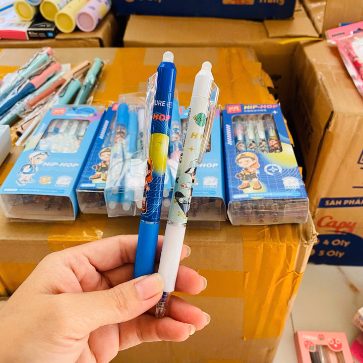 Hộp 12 Bút Gel Xóa Được Mực Xanh Sp0382 - Lady'S Passion - Ảnh 3