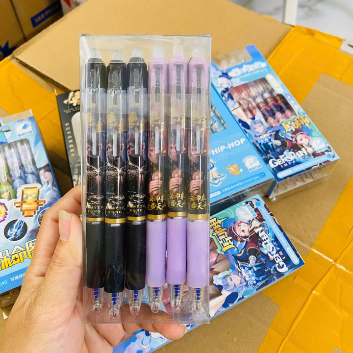 Hộp 12 Bút Gel Xóa Được Mực Xanh Sp0382 - Lady'S Passion - Ảnh 4