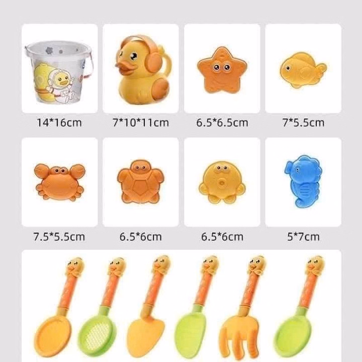 Bộ Xúc Cát Vịt Vàng 14 Chi Tiết Cho Bé Yêu - Ảnh 2