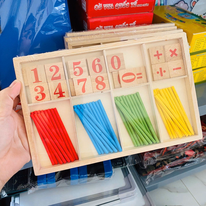 Bộ Que Tính Và Các Phép Tính Toán Học, Số Bằng Gỗ Cho Bé Sp0341 - Lady'S Passion - Ảnh 5