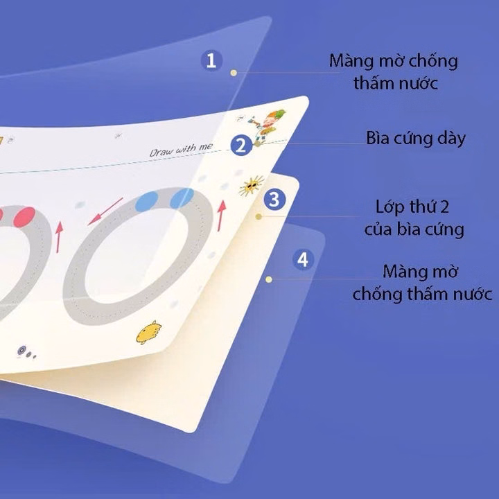 Bộ Tập Tô Vẽ Thông Minh Xóa Được 64 Trang Tặng Kèm 6 Bút Dạ & Mút Xóa Sp0330 - Lady'S Passion - Ảnh 2