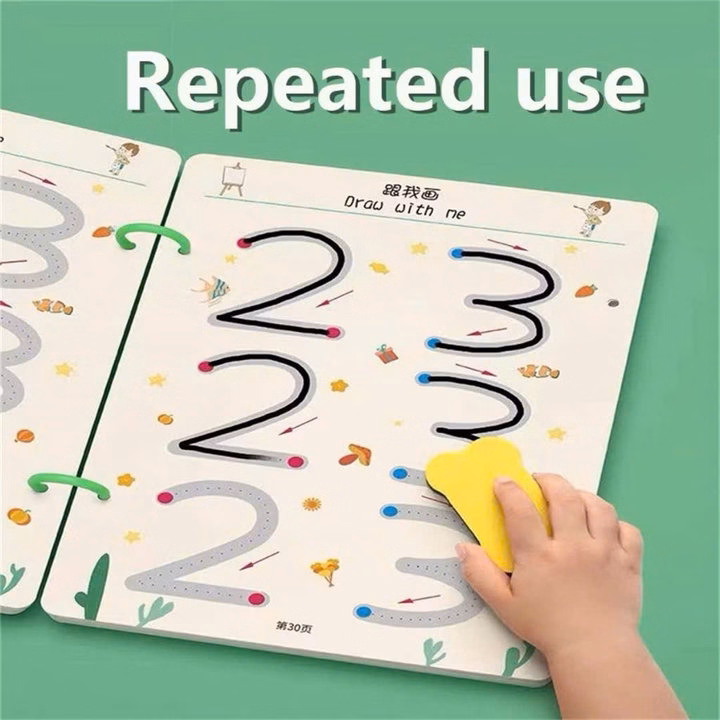 Bộ Tập Tô Vẽ Thông Minh Xóa Được 64 Trang Tặng Kèm 6 Bút Dạ & Mút Xóa Sp0330 - Lady'S Passion - Ảnh 7