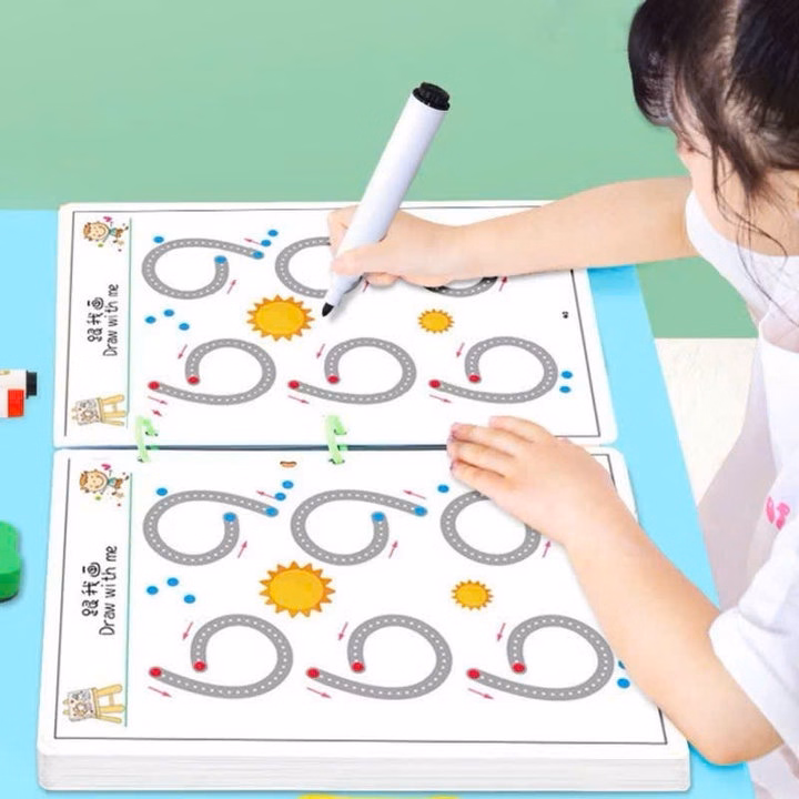 Bộ Tập Tô Vẽ Thông Minh Xóa Được 64 Trang Tặng Kèm 6 Bút Dạ & Mút Xóa Sp0330 - Lady'S Passion - Ảnh 4