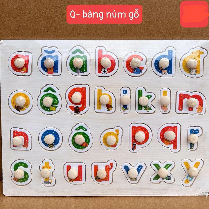 Bảng Gỗ Núm Cầm Thông Minh Cho Bé - Ảnh 4