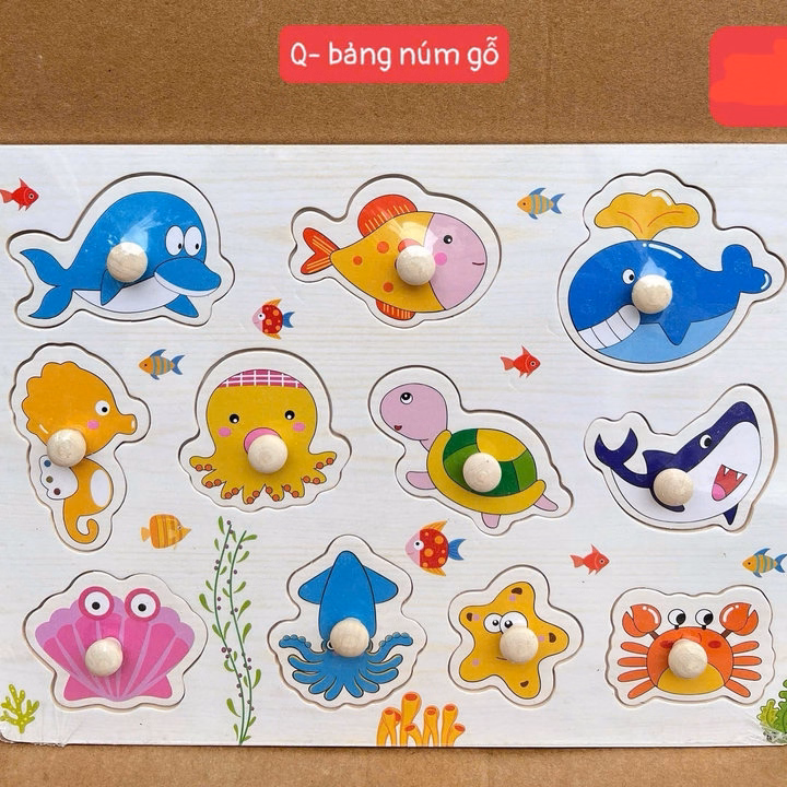 Bảng Gỗ Núm Cầm Thông Minh Cho Bé - Ảnh 6