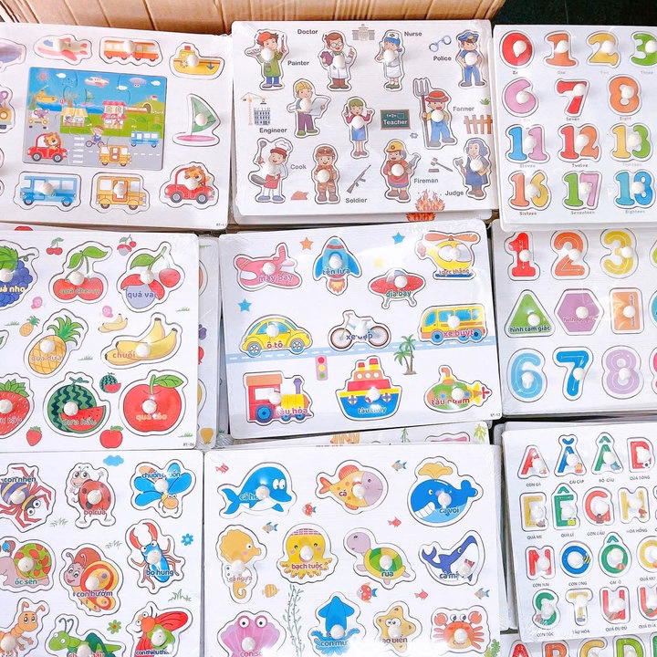 Bảng Gỗ Núm Cầm Thông Minh Cho Bé - Ảnh 5