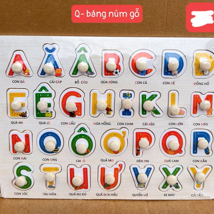 Bảng Gỗ Núm Cầm Thông Minh Cho Bé - Ảnh 3
