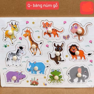 Bảng Gỗ Núm Cầm Thông Minh Cho Bé