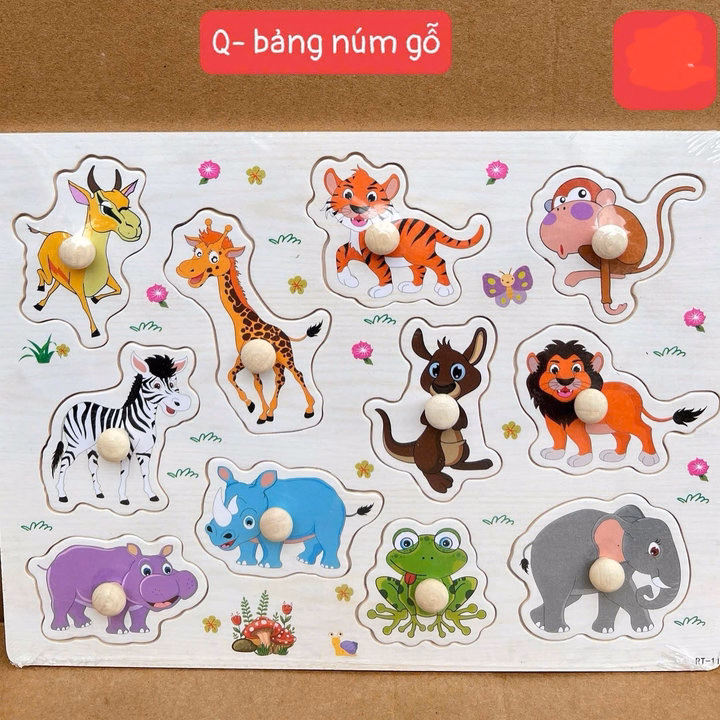 Bảng Gỗ Núm Cầm Thông Minh Cho Bé