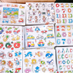 Bảng Ghép Hình Núm Gỗ Thông Minh Giúp Phát Triển Trí Tuệ Cho Bé