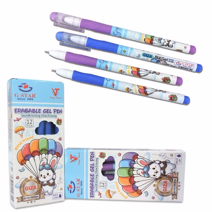 Hộp 12 Bút Gel Xóa Nắp Đậy Giza Star Sp0460 - Lady'S Passion
