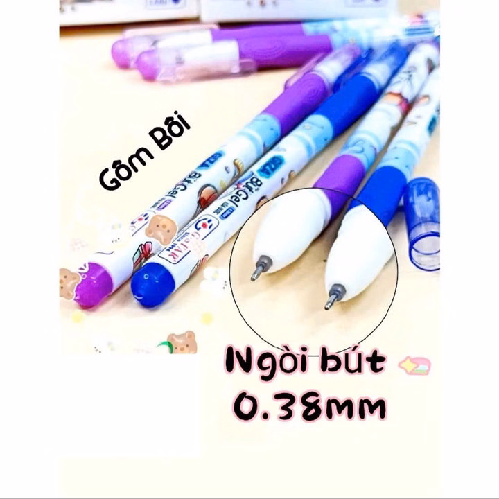 Hộp 12 Bút Gel Xóa Nắp Đậy Giza Star Sp0460 - Lady'S Passion - Ảnh 2