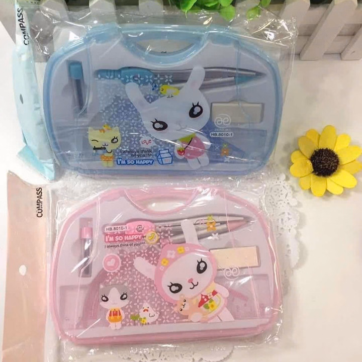 Bộ Compa Bút Chì Kim Kèm Thước Eke, Gôm Sp0462 - Lady'S Passion - Ảnh 2