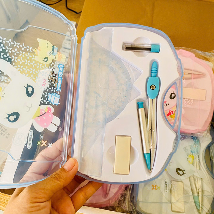 Bộ Compa Bút Chì Kim Kèm Thước Eke, Gôm Sp0462 - Lady'S Passion - Ảnh 3