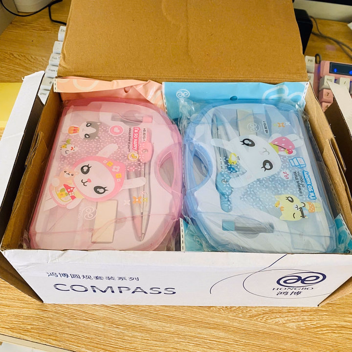 Bộ Compa Bút Chì Kim Kèm Thước Eke, Gôm Sp0462 - Lady'S Passion - Ảnh 5