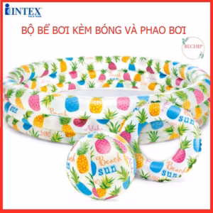 Bể Bơi ,Phao Bơi 3 Tầng, 3 Chi Tiết ( Kèm Bóng Và Phao Bơi) Intex Ctb213- Bechip