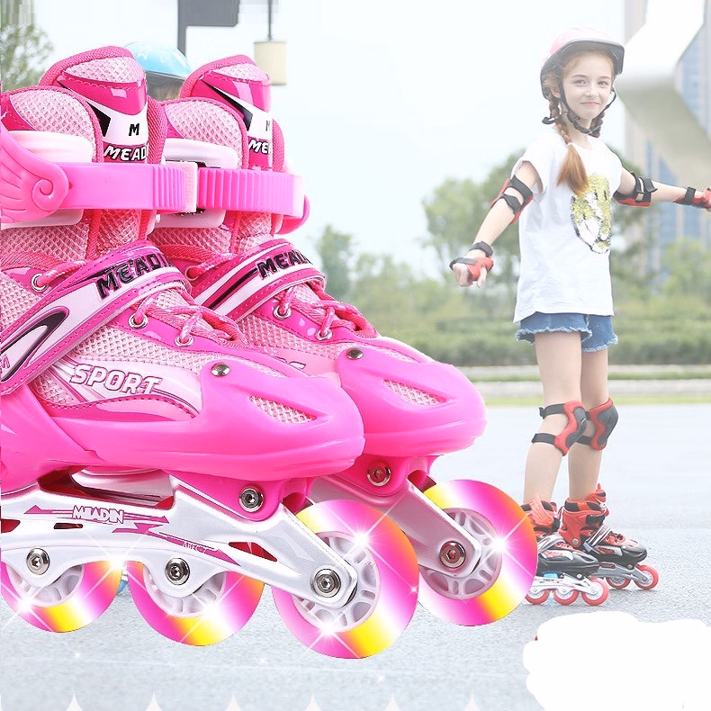 Giày Patin Trẻ Em 4 Bánh Cao Cấp, Full Size, Full Bảo Hộ Mũ Tay Chân Gd115 - Lady'S Passion - Ảnh 5