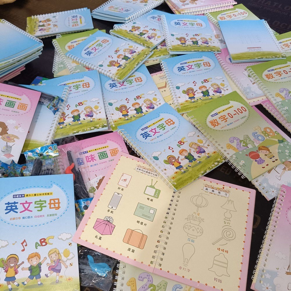 Bộ 3 Vở Tập Viết Nét Lõm Tự Xóa Kèm Bút Tự Bay Màu Cho Bé Luyện Dễ Dàng (1Bút + 5Ngòi + 1 Định Vị Cầm Bút) Gd127 - Lady'S Passion - Ảnh 5