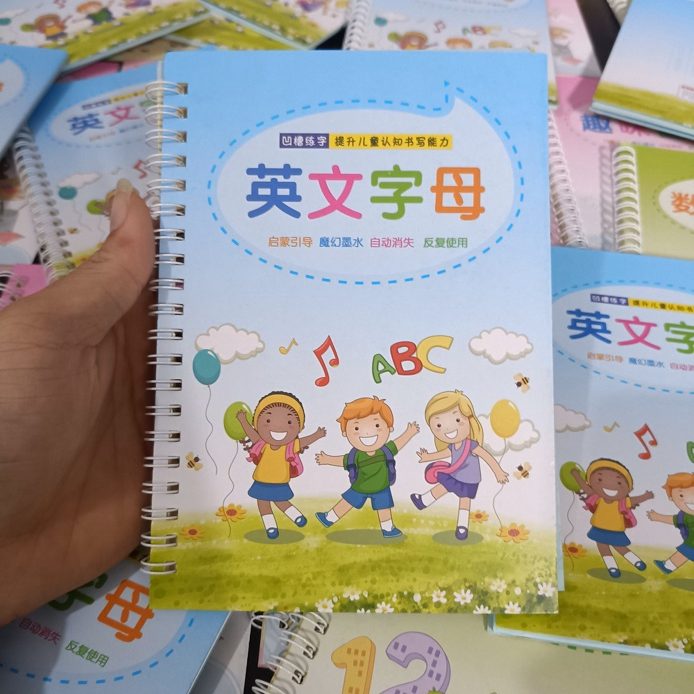 Bộ 3 Vở Tập Viết Nét Lõm Tự Xóa Kèm Bút Tự Bay Màu Cho Bé Luyện Dễ Dàng (1Bút + 5Ngòi + 1 Định Vị Cầm Bút) Gd127 - Lady'S Passion - Ảnh 3