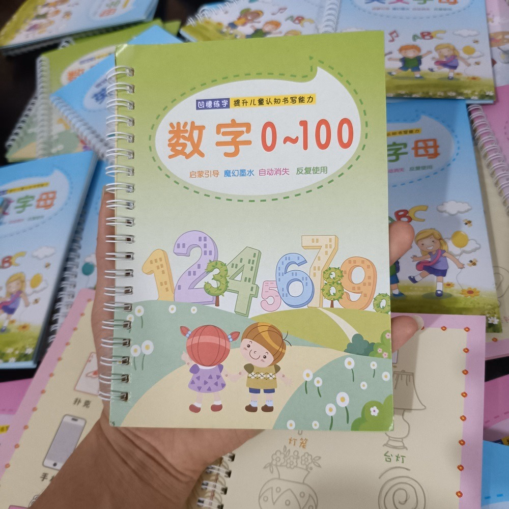 Bộ 3 Vở Tập Viết Nét Lõm Tự Xóa Kèm Bút Tự Bay Màu Cho Bé Luyện Dễ Dàng (1Bút + 5Ngòi + 1 Định Vị Cầm Bút) Gd127 - Lady'S Passion - Ảnh 2