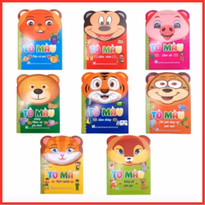 Bộ 8 Quyển Sách Tô Màu Cho Bé Theo Nhiều Chủ Đề Khác Nhau Ctb271 - Bechip