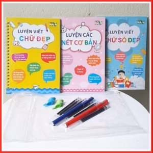 Set 3 Quyển Luyện Viết Thần Kỳ, Set 3 Quyển Luyện Viết Tự Bay Mực Tặng Bút Và Mực Thần Kỳ Ctb320 - Bechip