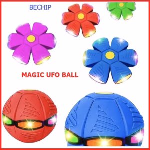 Đồ Chơi Bóng Biến Hình Ufo Có Đèn Led, Bóng Ma Thuật Phát Sáng, Đĩa Bay Hình Quả Bóng Siêu Hot Ctb350 - Bechip