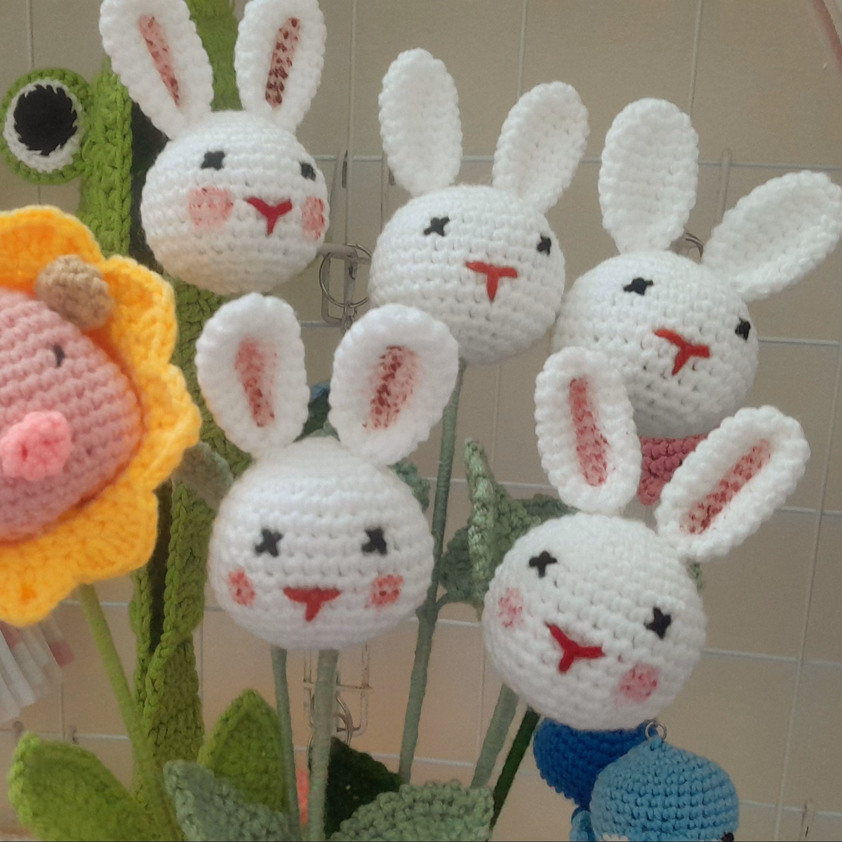 Một Cành Hoa Thỏ Bằng Len Handmade Yk07-Yukishop - Ảnh 2